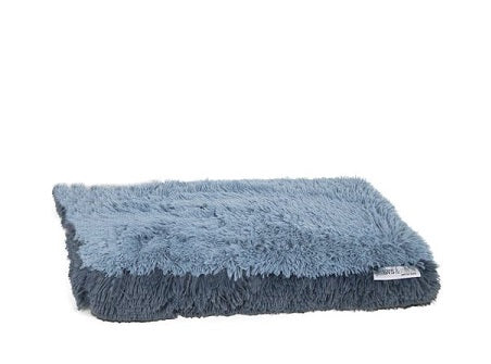 Fuzzy Pet Bed - Medium, Blue C/P 12