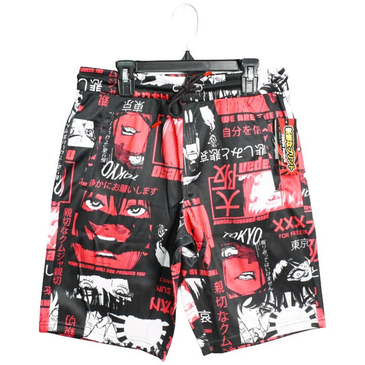 Mens Blk Comic Volley Shorts C/P 60 Drill Clothing Co.