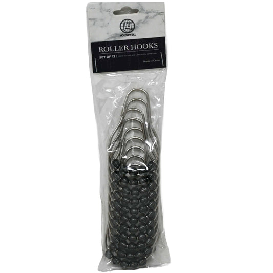 12pc Dk. BLUE METAL ROLLER HOOKS C/P 72