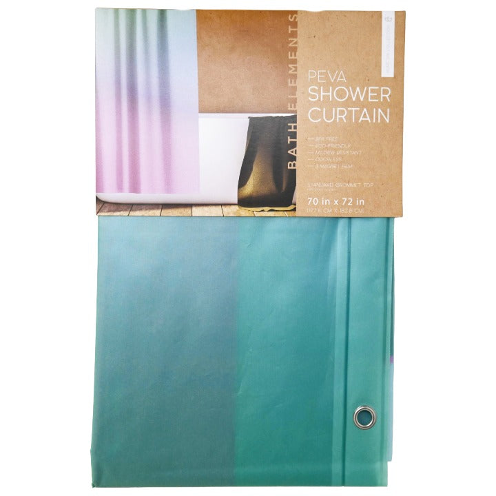 70X72" TIE DYE PRINT PEVA SHOWER CURTAIN BATH ELEMENTS C/P 24