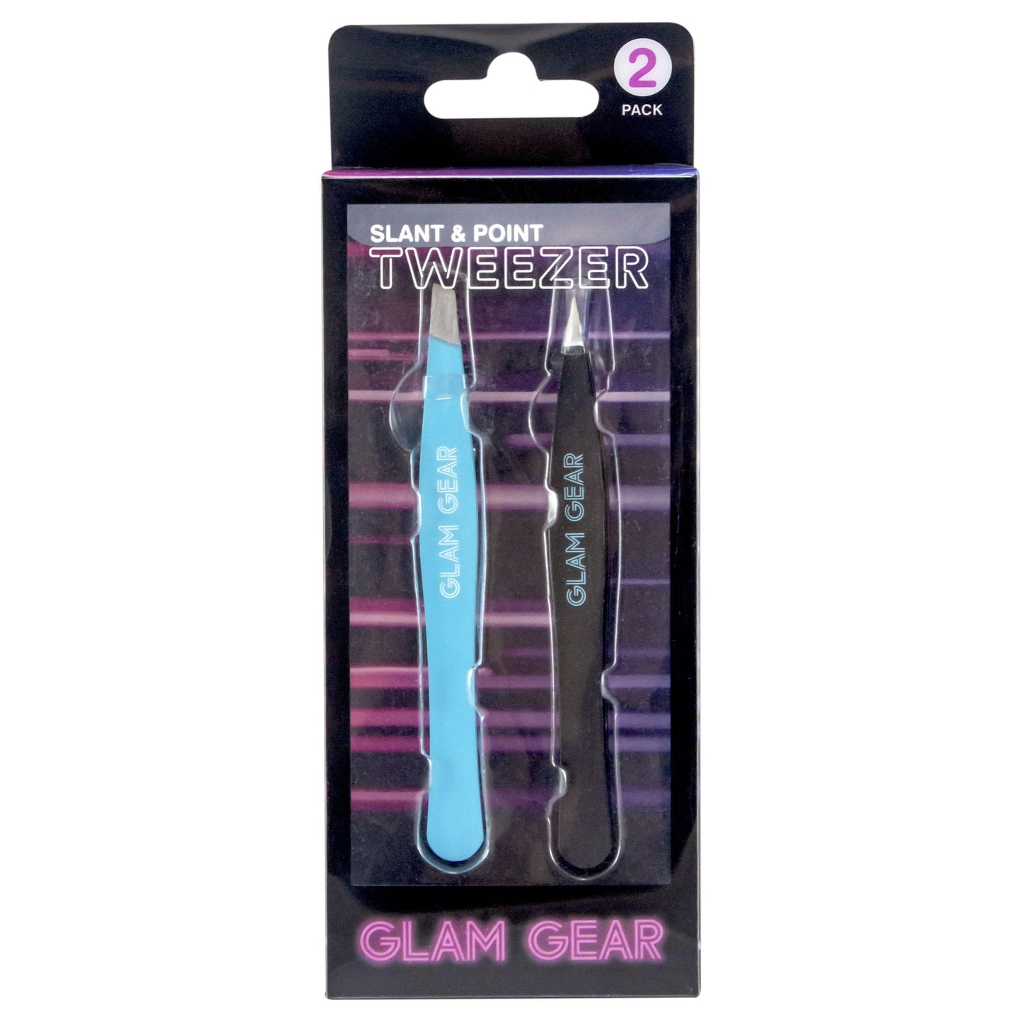 2pc BLUE/BLK TWEEZER SET C/P 144