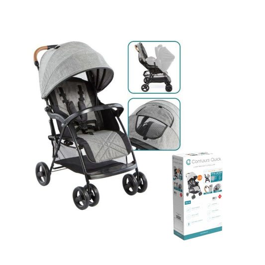 CONTOURS GRAY QUICK LIGHTWEIGHT STROLLER C/P 1