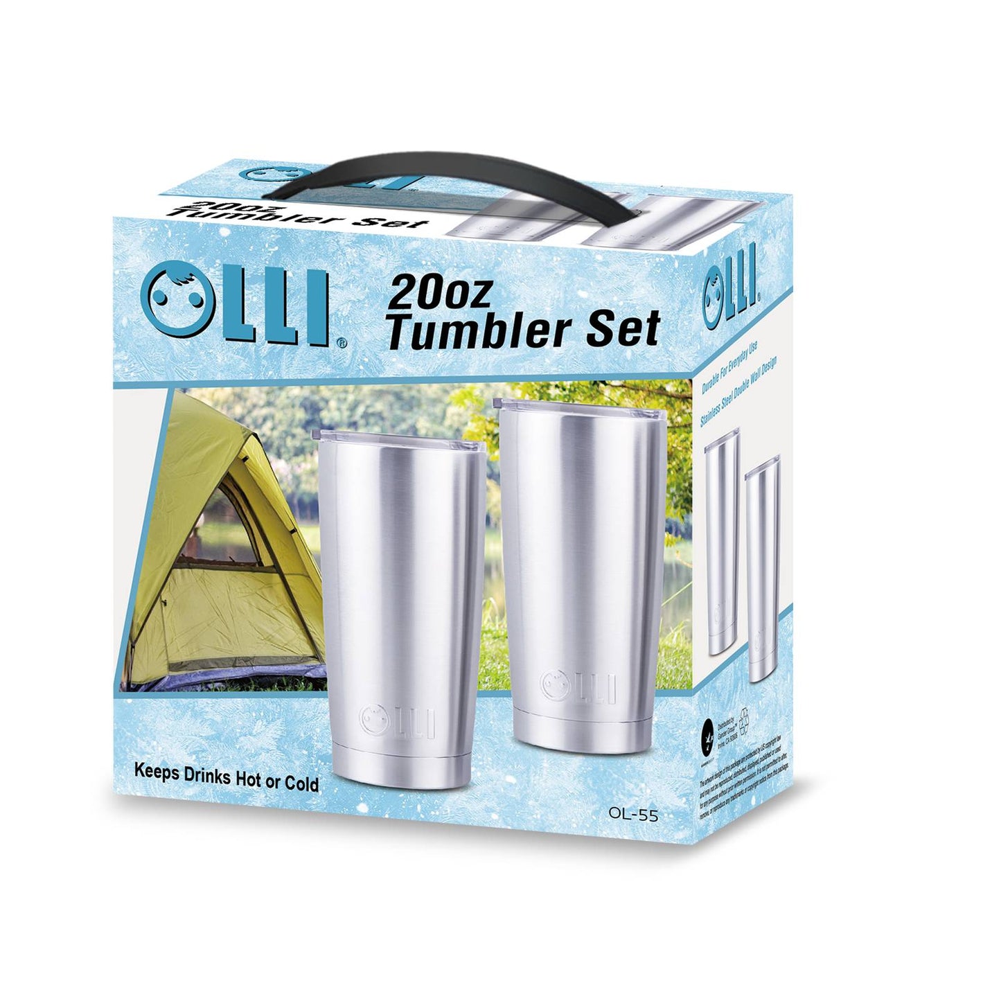 2pk 20oz STAINLESS STEEL TUMBLER C/P 12