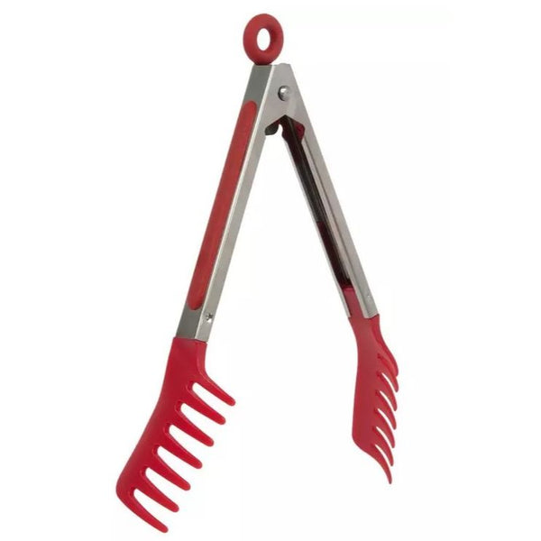 12" VIOVIA RED PASTA TONGS C/P 48
