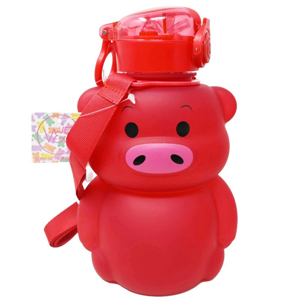Red Pig Bottle w/Straw C/P 24 West & 5th