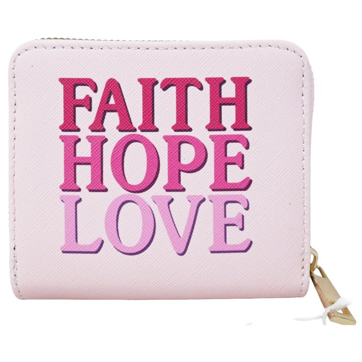 Pnk Faith Hlf Zip Wallet C/P 100 Blush Crush