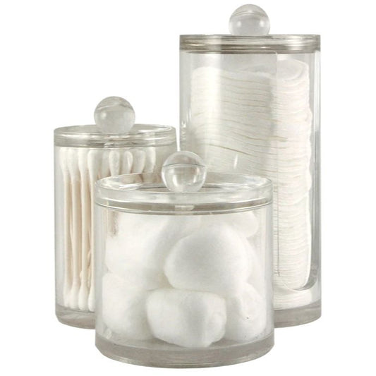 3-SECTION CLEAR COTTON ORGANIZERS C/P 12