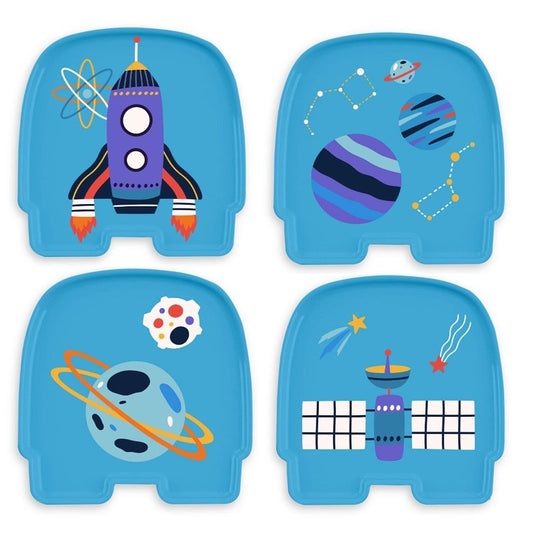 4pk 9.4" Kids Plate - Blue Space C/P 2