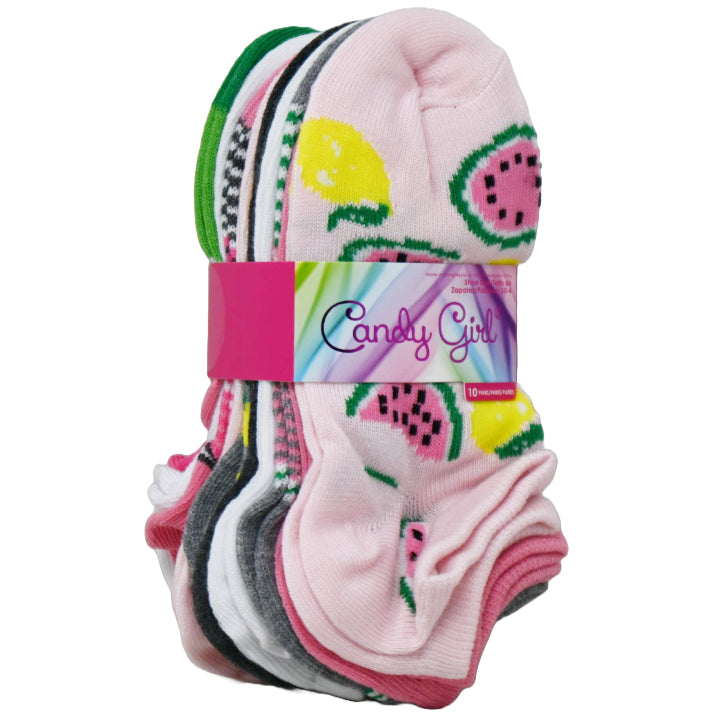 10pk CG FEELING FRESH NS SOCKS W/BONUS SIZE 4-6 C/P 60