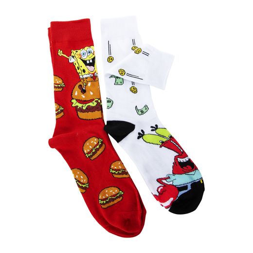 2pk SPONGEBOB KRISTY KRAB CREW SOCKS SIZE 10-13 C/P 12