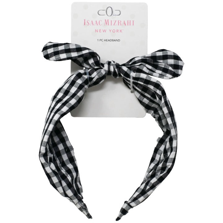 Check Bow Headband C/P 36 Isaac Mizrahi