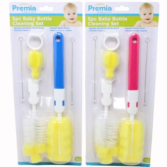 5pk PREMIA BOTTLE/NIPPLE BRUSH SET C/P 24