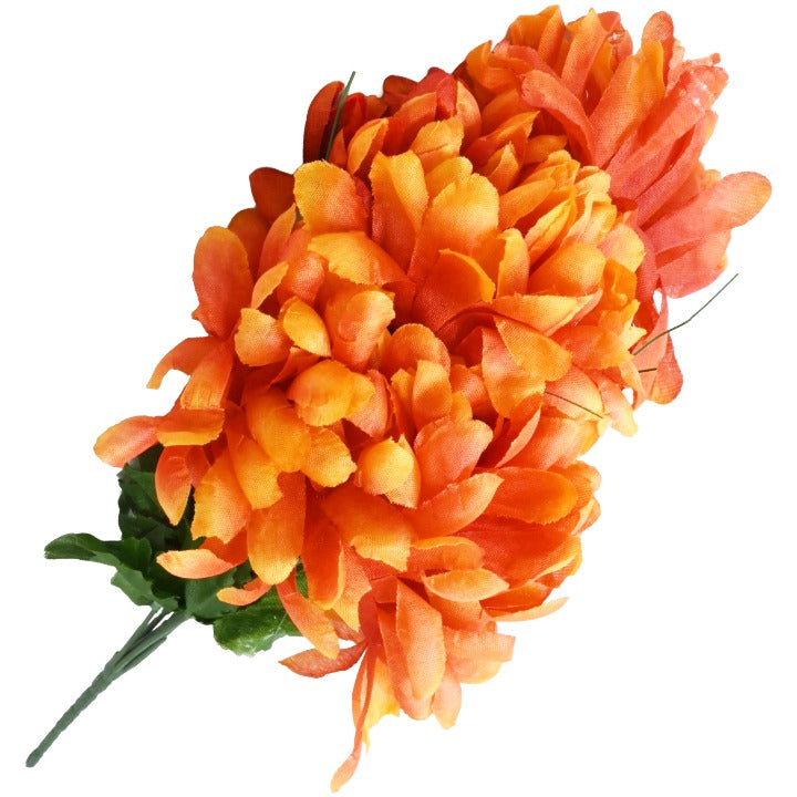 Orange Ball Mum Bush 6 Flowers C/P 288