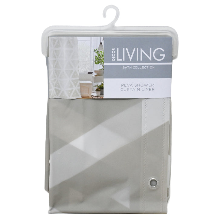70" X 72" TAUPE PEVA SHOWER CURTAIN C/P 12