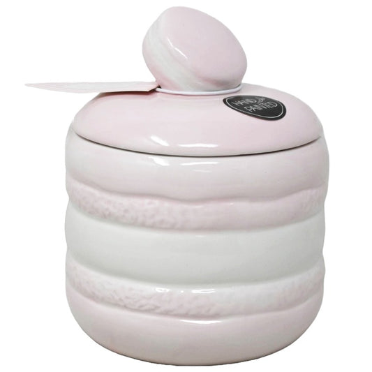 Pink Macaroon Canister w/Lid C/P 24
