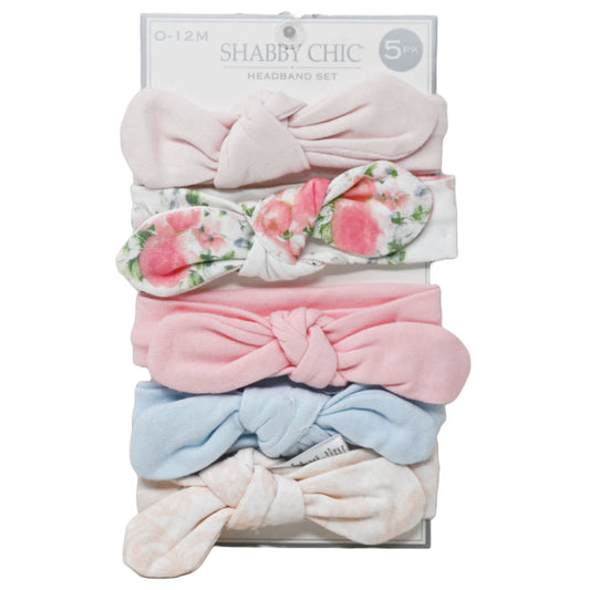 5pk Headband Set -Pink, White, Grey C/P 72
