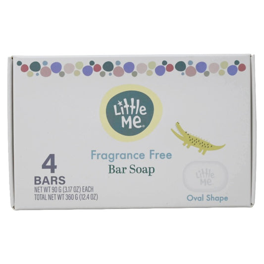 4pk Little Me Bar Soap Fragrance Free C/P 24