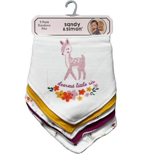 5pk DEEREST BANDANA BIBS C/P 72