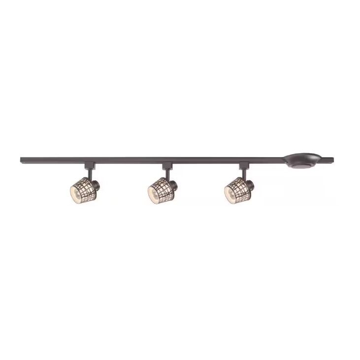 44" 3-LIGHT FROSTED WHITE LINEAR TRACK SECTION C/P 1,COLOR BOX