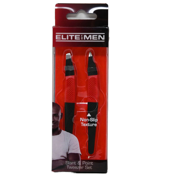 2pk BLK/RED MEN'S TWEEZERS C/P 144