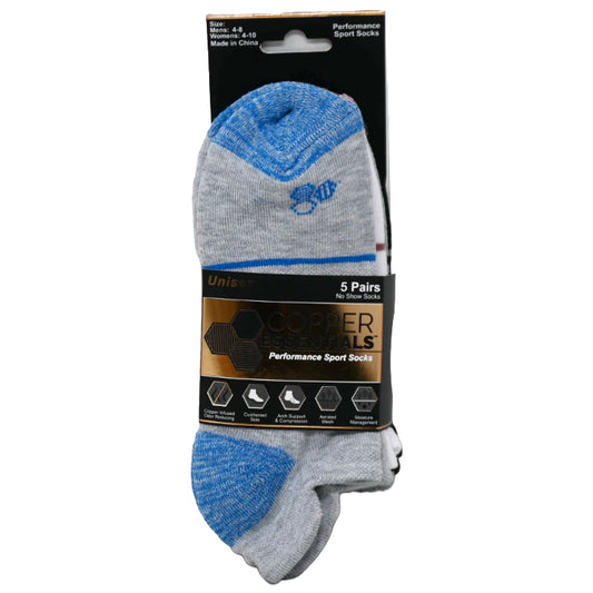 5pk CE SPORT HC NS SOCKS SIZE 9-11 C/P 12