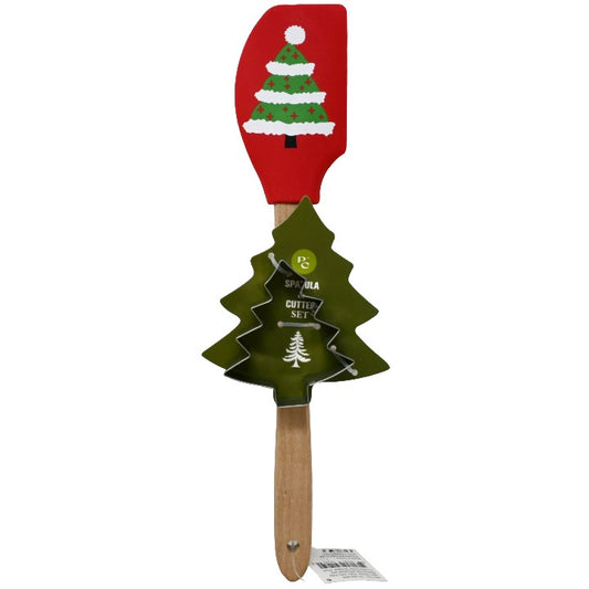 2pc Rd Spatula Cookie Cutter Scraper Set C/P 24 Phantom Chef Holiday