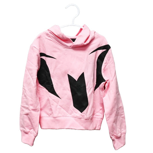 GIRLS PINK L.SLEEVE MESSI LOGO HOODIE FRENCH TERRY 4-ASST SIZE (XS/7,S/8-M,10-12,L/14-16) C/P 24
