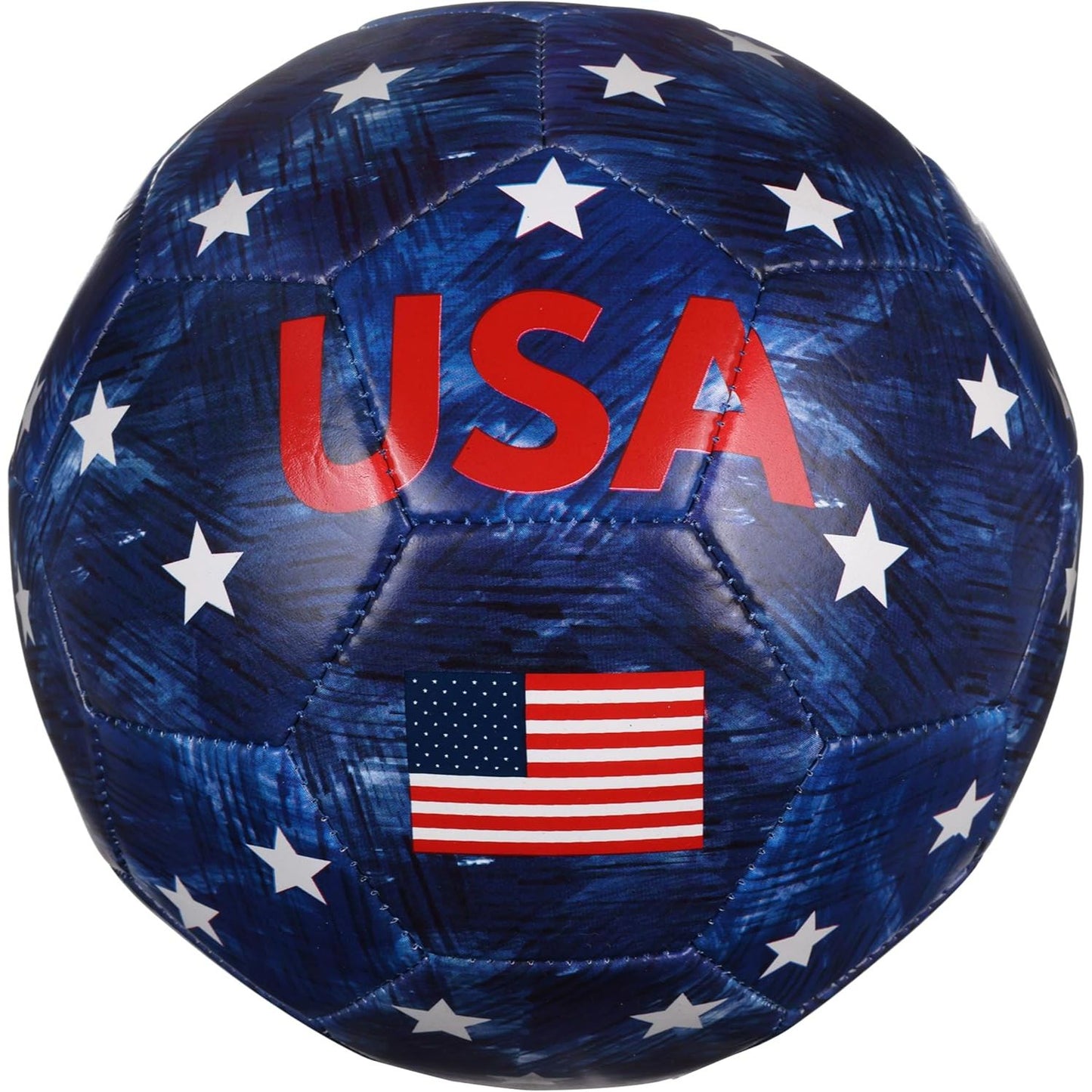 TOP SPIRIT SIZE 5 USA BLUE SOCCER BALL W/STARS INFLATED/BOXED C/P 12