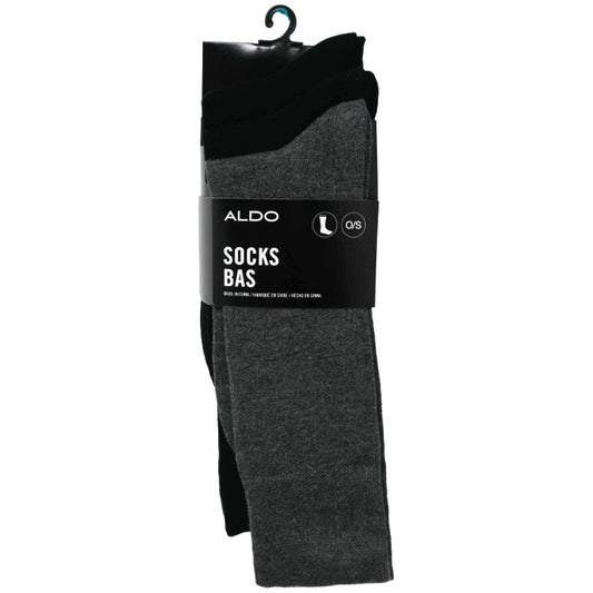 *NO USA* Mens 10-13 Black with Grey 3pk ROY Solid Socks C/P 60
