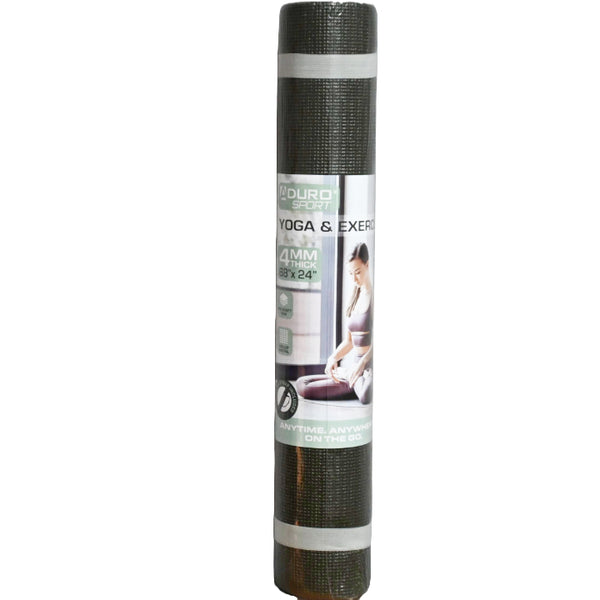 68"x24" (4mm) ADURO BLACK YOGA & EXERCISE MAT W/CARRYING STRAP C/P 12