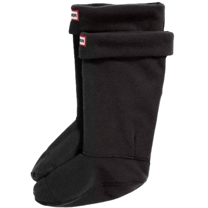 XL KIDS BLACK CABLE BOOT SOCKS - ACRYLIC SOLID C/P 48