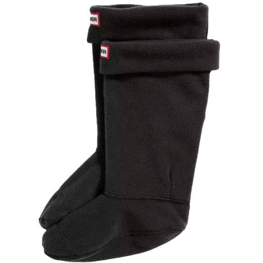 XL KIDS BLACK CABLE BOOT SOCKS - ACRYLIC SOLID C/P 48