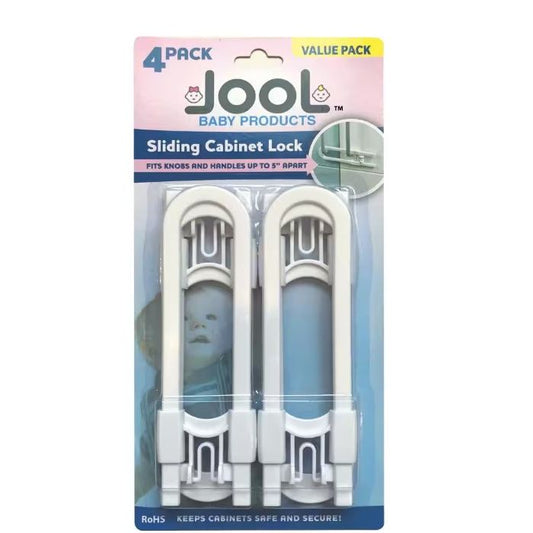 4pc JOOL BABY PRODUCTS WHT SLIDING CABINET LOCK C/P 52