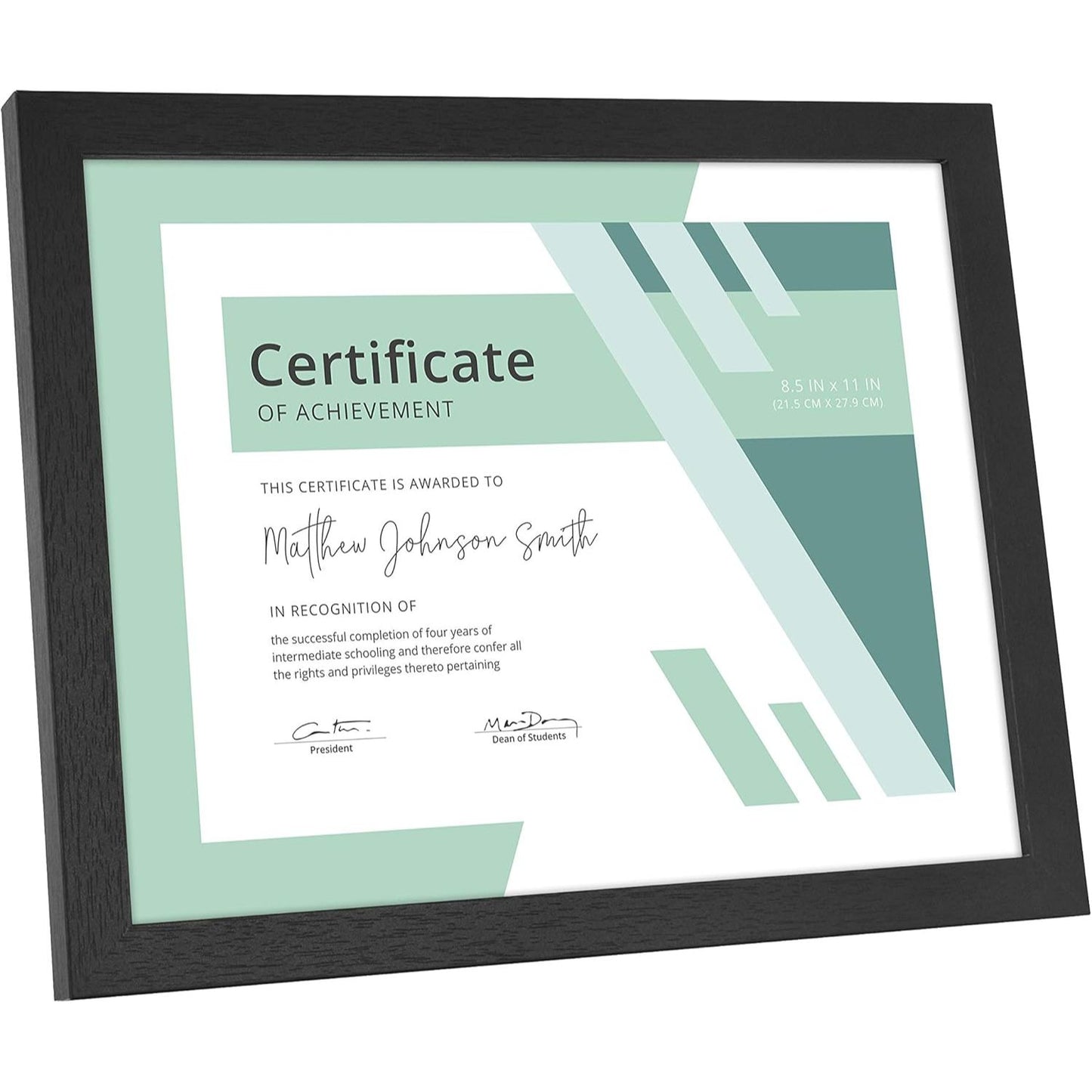 12pk 8.5X11" BLK WOODGRAIN FRAME C/P 1