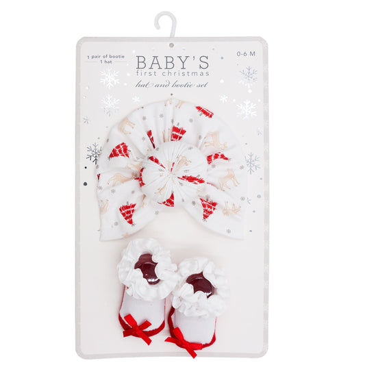 GLITTER HOLIDAY CHRISTMAS HAT & RATTLE SOCKS C/P 48