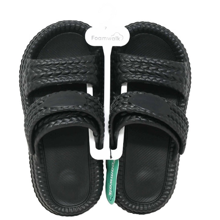WOMEN BLUSH FAUX BRAIDED EVA SANDAL wBACKSTRAP FOAMWALK 4-ASST SIZE C/P 12