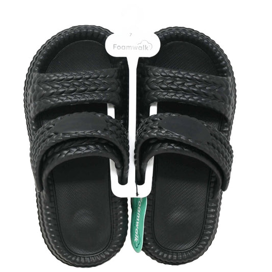 WOMEN BLUSH FAUX BRAIDED EVA SANDAL wBACKSTRAP FOAMWALK 4-ASST SIZE C/P 12