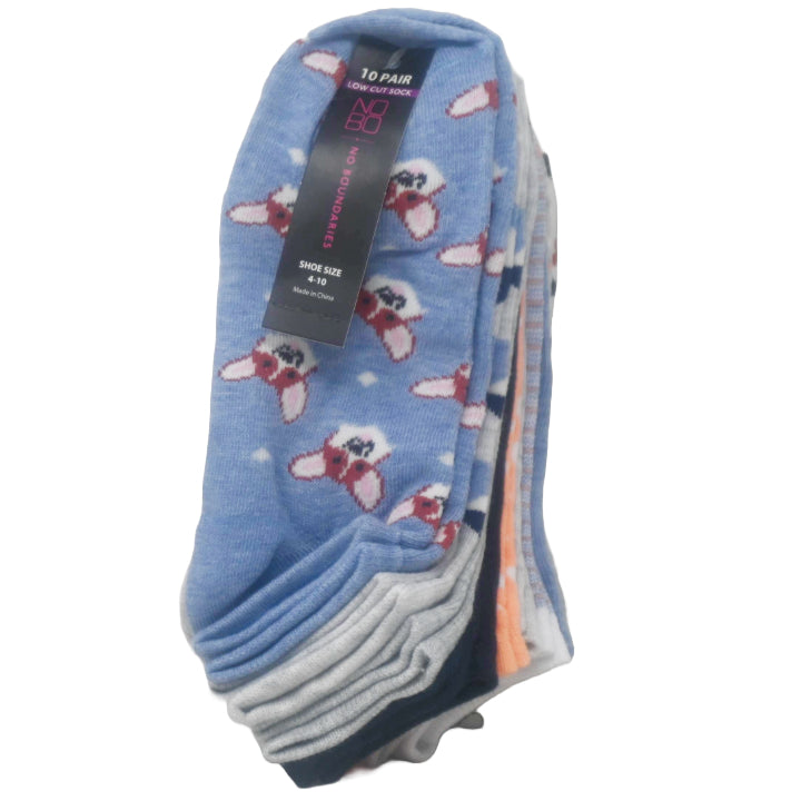 20pk WOMEN CORGI DOG LOW CUT SOCKS C/P 6