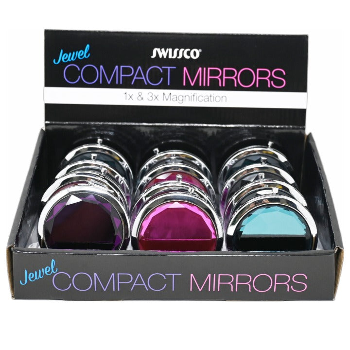 JEWELED COMPACT MIRROR C/P 72