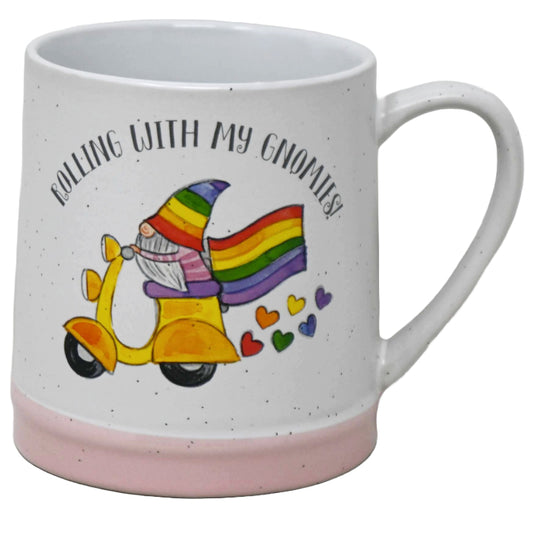 22oz SPECKLE PINK GNOME VESPA PRIDE MUG C/P 24