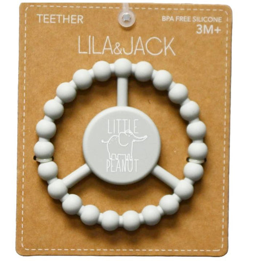 1pc Silicone Peace Teether - Gray "Little Peanut" Elephant C/P 100