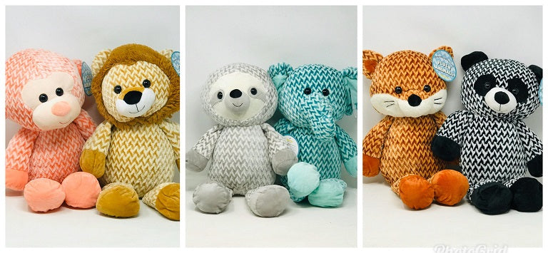 20" Chevron Print Animals, 6 assorted C/P 6