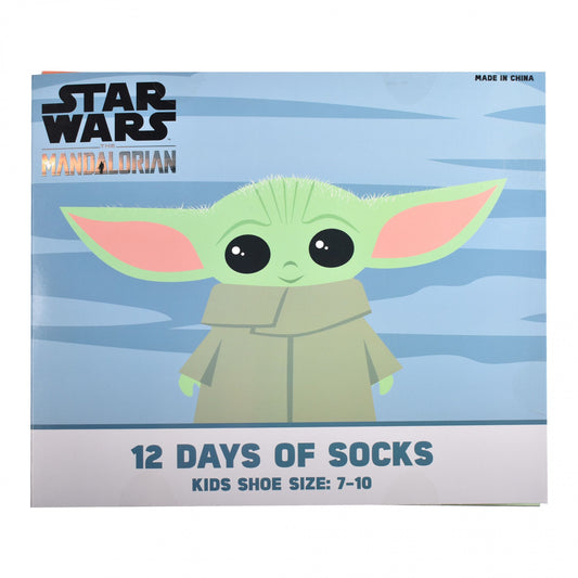 THE MANDALORIAN 12-DAYS OF SOCKS BOX SET SIZE 4-6 C/P 12