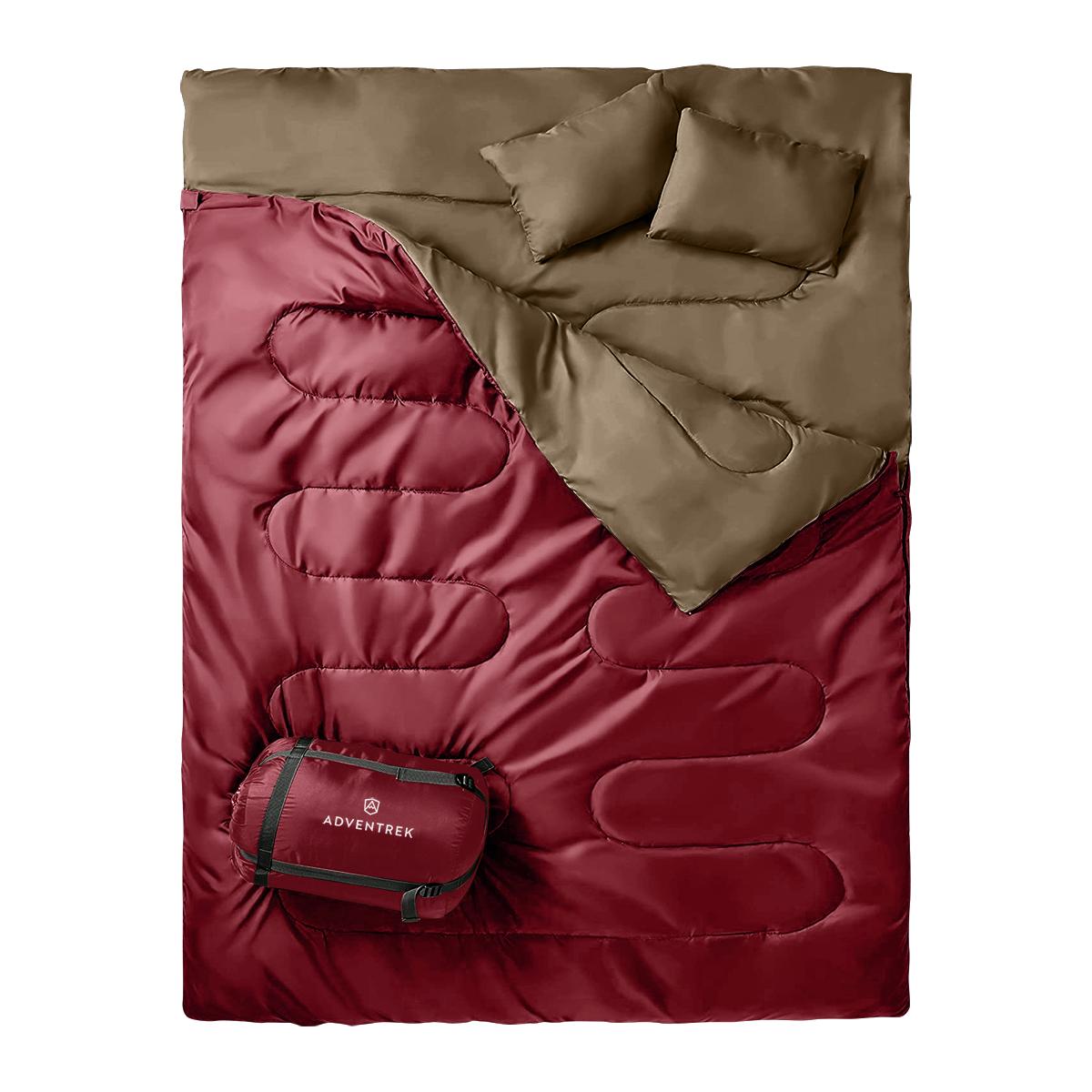 BURGUNDY DBL SLEEPING BAG C/P 8
