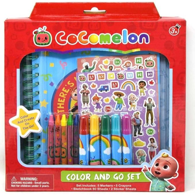 COCOMELON COLOR & GO STATIONERY SET C/P 12