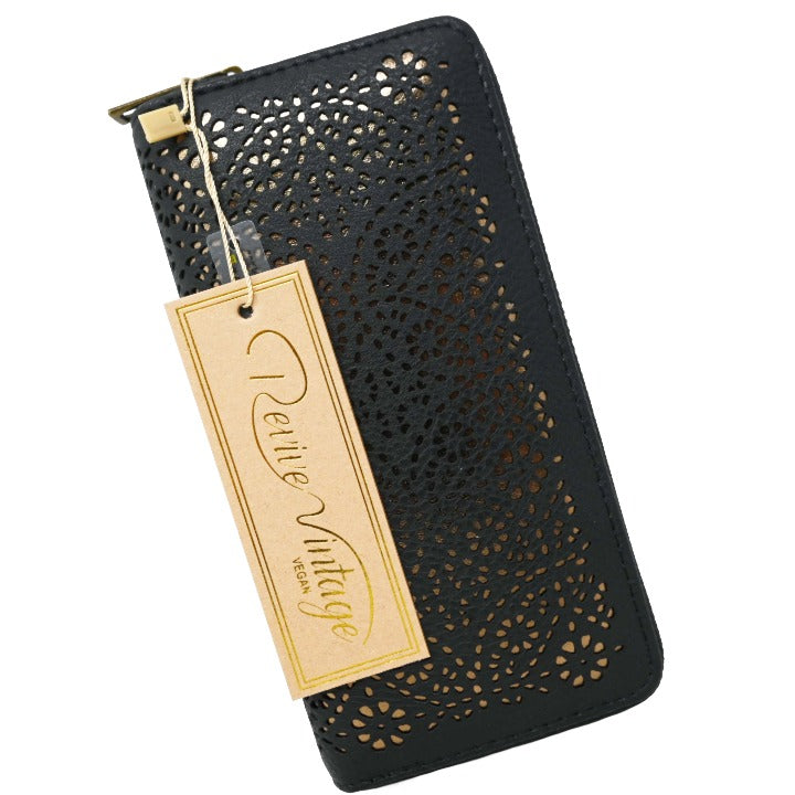 BLK FLW LASER ZIP WALLET (NO UPC, HAS PROP 65 LABEL) C/P 50