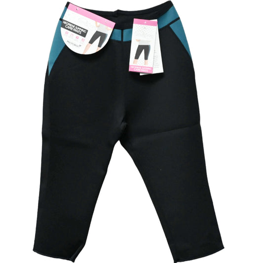 LRG BLK/TEAL WOMEN NEOPRENE CAPRI (FLAT PACKED) C/P 12