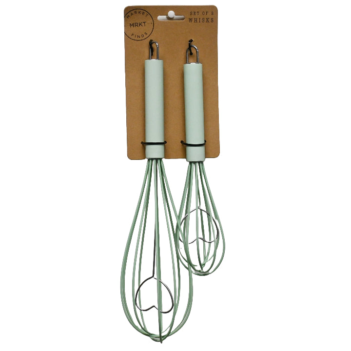 2 Pack Whisk Set with Sillicone Heads and Handles C/P 48