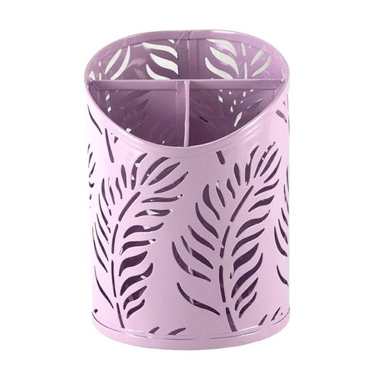 3-SECTION METAL ORGANIZER W/PALM PATTERN C/P 12