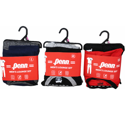PENN MENS LOUNGE SOFT SHIRT/PANT SET, ASST SIZE & COLOR C/P 24